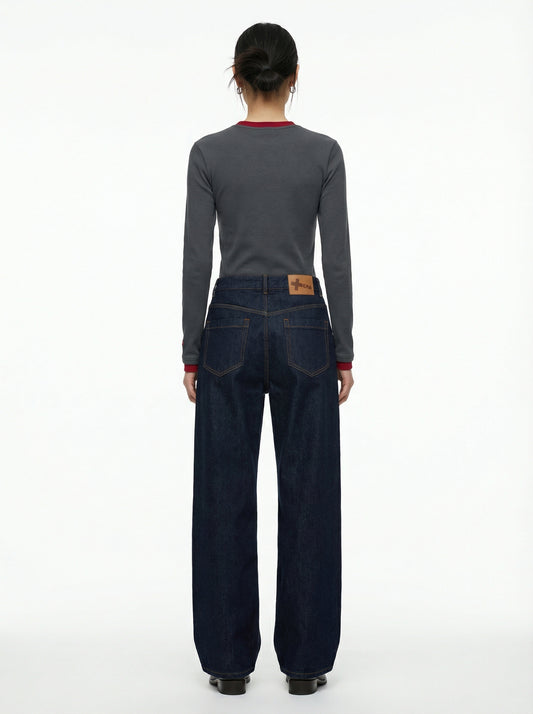 [ERA] ERA Wide Fit Denim Pants (Indigo Blue)