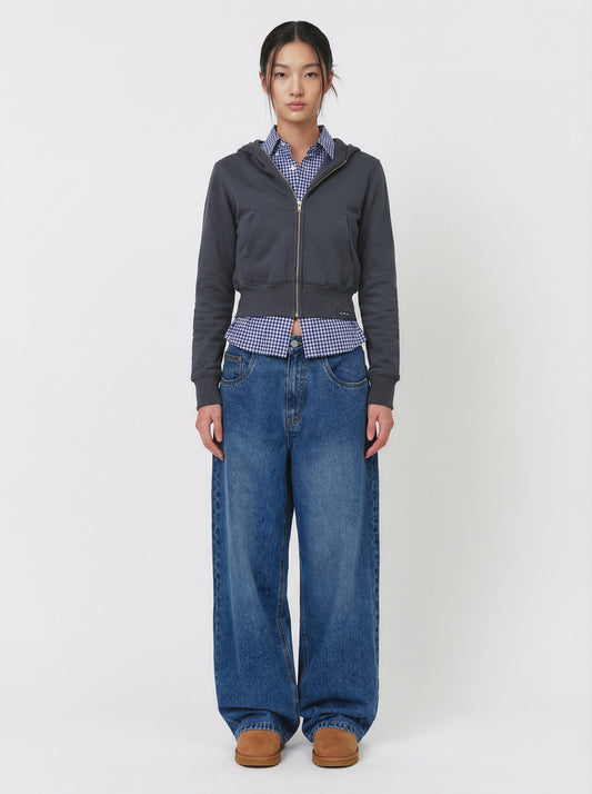 [ERA] ERA Wide Fit Denim Pants (Dusty Blue)