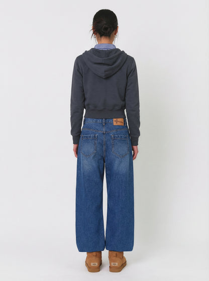 [ERA] ERA Wide Fit Denim Pants (Dusty Blue)
