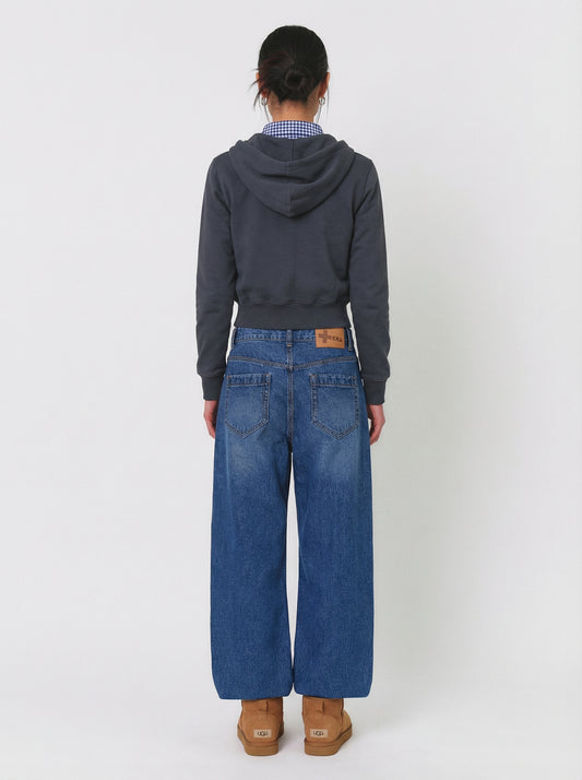 [ERA] ERA Wide Fit Denim Pants (Dusty Blue)