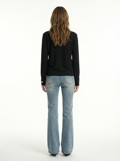 [General Idea] Soft Wool Turtleneck T-Shirt (Black)