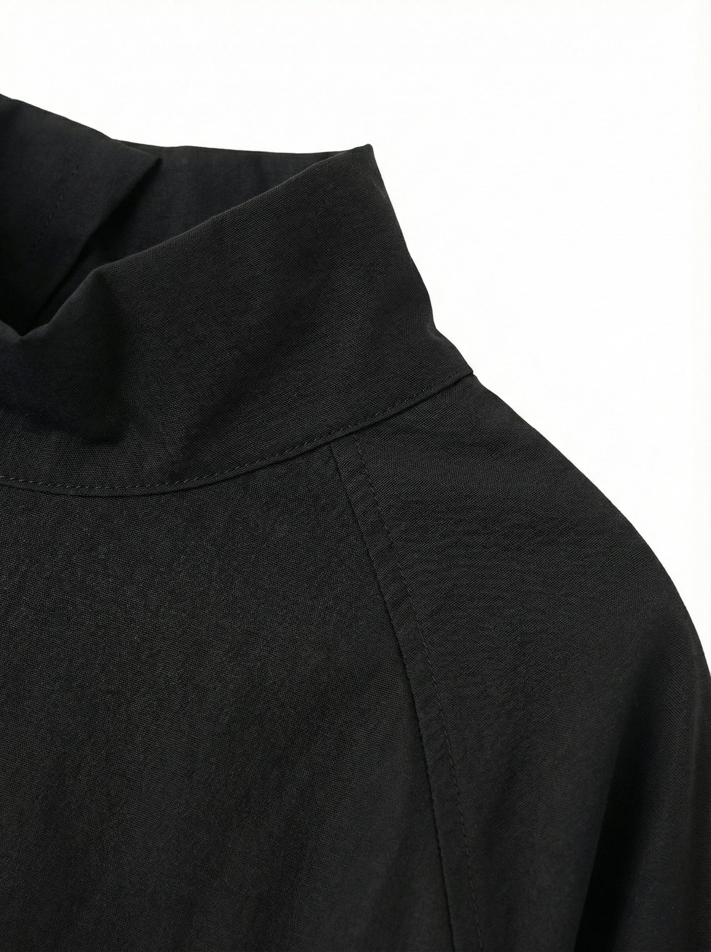 [General Idea] Two-way High Neck Blouse (Black)