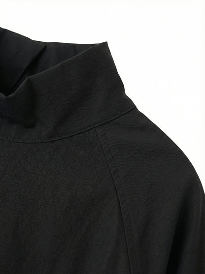 [General Idea] Two-way High Neck Blouse (Black)